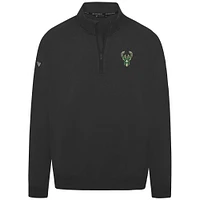 Men's Levelwear Black Milwaukee Bucks Murray Quarter-Zip Pullover