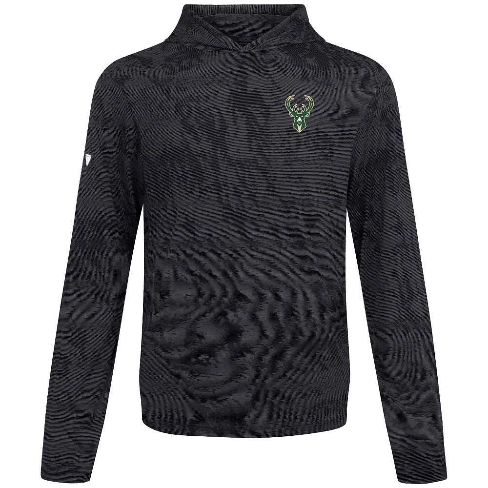 Men's Levelwear Black Milwaukee Bucks Platform Pullover Hoodie