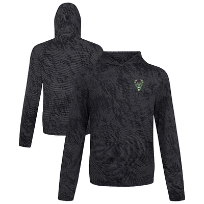 Men's Levelwear Black Milwaukee Bucks Platform Pullover Hoodie