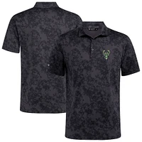 Men's Levelwear Black Milwaukee Bucks Whisper Polo