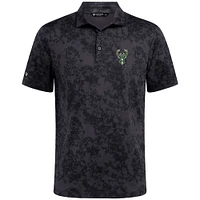 Men's Levelwear Black Milwaukee Bucks Whisper Polo
