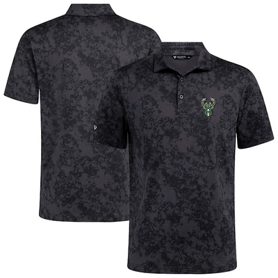 Men's Levelwear Black Milwaukee Bucks Whisper Polo