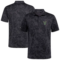 Men's Levelwear Black Milwaukee Bucks Whisper Polo