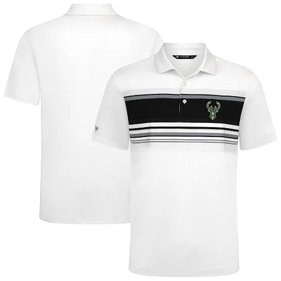 Men's Levelwear White Milwaukee Bucks Onward Polo