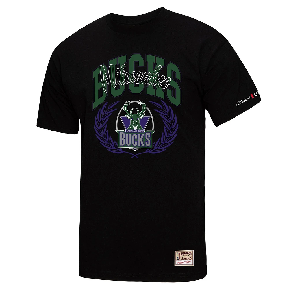 Men's Mitchell & Ness Black Milwaukee Bucks NBA x Michelob Ultra Rewind II T-Shirt