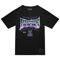 Men's Mitchell & Ness  Black Milwaukee Bucks Worldwide Collection Glow Up T-Shirt