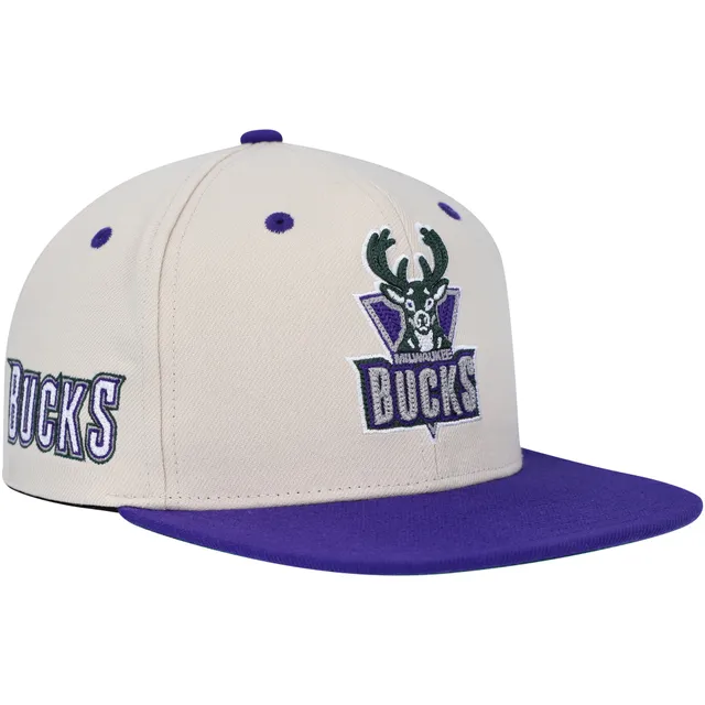 Lids Los Angeles Lakers Mitchell & Ness Hardwood Classics 2-Tone  Chain-Stitch Snapback Hat - Cream/Purple