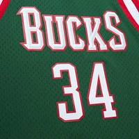 Maillot Swingman Mitchell & Ness Giannis Antetokounmpo Hunter Green Milwaukee Bucks 2013/14 Hardwood Classics pour hommes