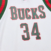 Men's Mitchell & Ness Giannis Antetokounmpo White Milwaukee Bucks 2013/14 Hardwood Classics Swingman Jersey