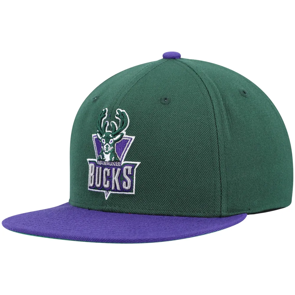 Men's Milwaukee Bucks Mitchell & Ness Purple Hardwood Classics Asian  Heritage Scenic Snapback Hat