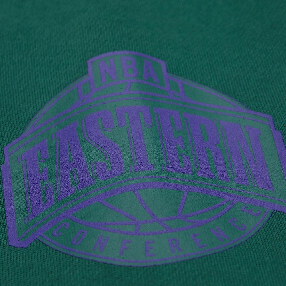 Sweat à capuche en polaire Mitchell & Ness Hunter Green Milwaukee Bucks Hardwood Classics Team Origins pour homme