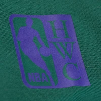 Sweat à capuche en polaire Mitchell & Ness Hunter Green Milwaukee Bucks Hardwood Classics Team Origins pour homme