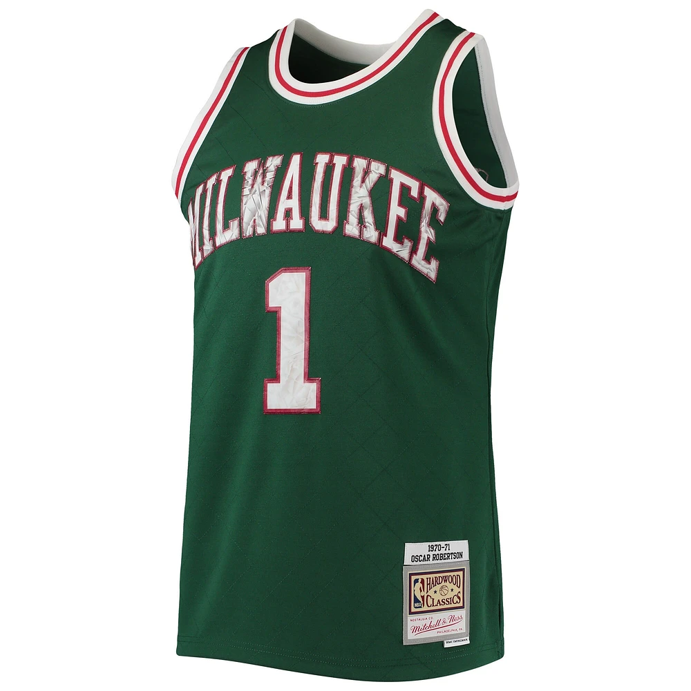 Maillot Milwaukee Bucks Mitchell & Ness pour homme vert 1996/97 Hardwood Classics NBA 75e anniversaire Diamond Swingman Jersey