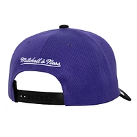 Casquette snapback bicolore Mitchell & Ness Milwaukee Bucks Underarch pour homme, violet/noir