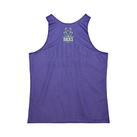 Maillot d'entraînement réversible en maille pour homme Mitchell & Ness Milwaukee Bucks Hardwood Classics violet/blanc