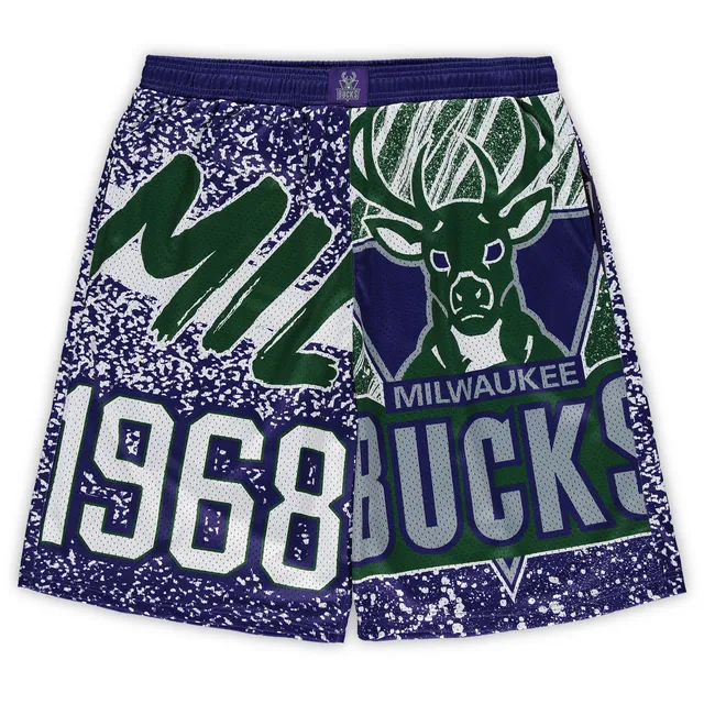 Lids Milwaukee Bucks Mitchell & Ness 2000/01 Flames Swingman Shorts - Black