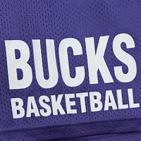 Men's Mitchell & Ness Purple Milwaukee Bucks Hardwood Classics Gameday Mesh Shorts