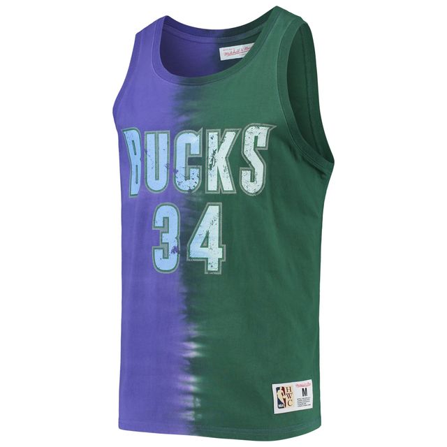 Men's Mitchell & Ness Ray Allen Black Milwaukee Bucks Hardwood Classics 1996/97 Tie-Dye Swingman Jersey Size: Medium