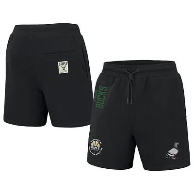 Short NBA x Staple noir Milwaukee Bucks Pigeon Home Team pour homme