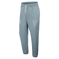 Pantalon de survêtement en peluche Pigeon NBA x Staple Mint Milwaukee Bucks pour hommes