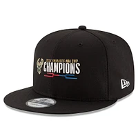 Casquette ajustable à visière arrière 9FIFTY Milwaukee Bucks 2024 NBA Cup Champions New Era noire pour homme