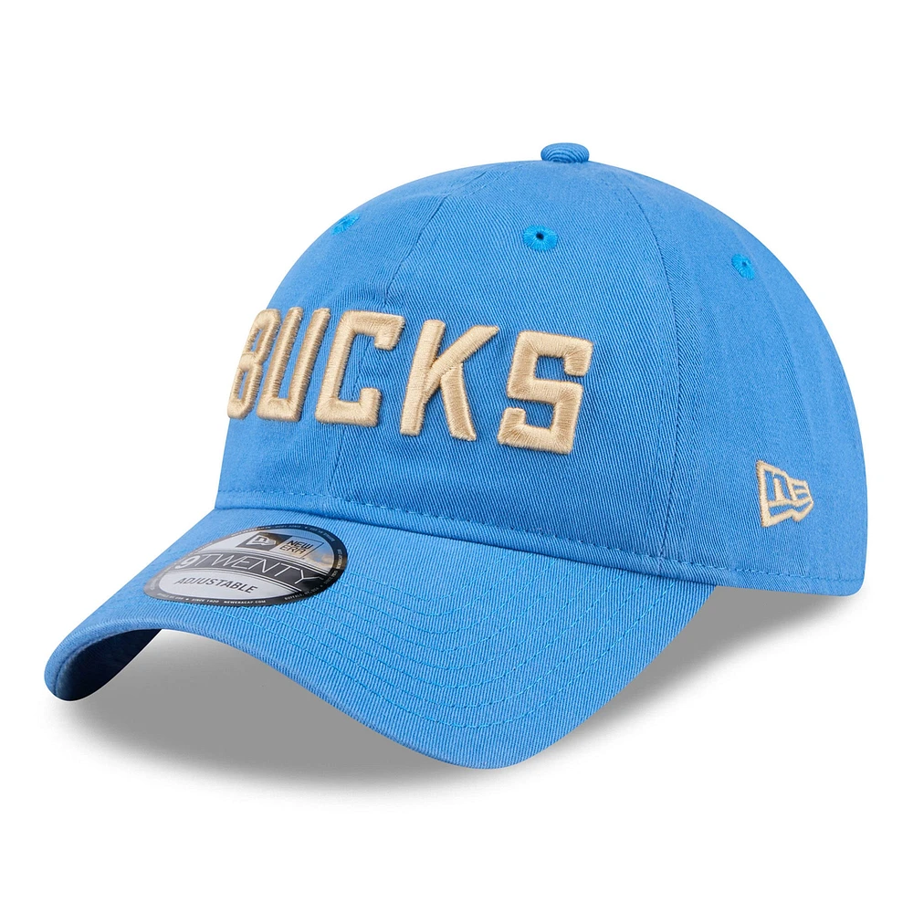 Casquette ajustable Milwaukee Bucks 2024/25 City Edition 9TWENTY bleue New Era pour homme