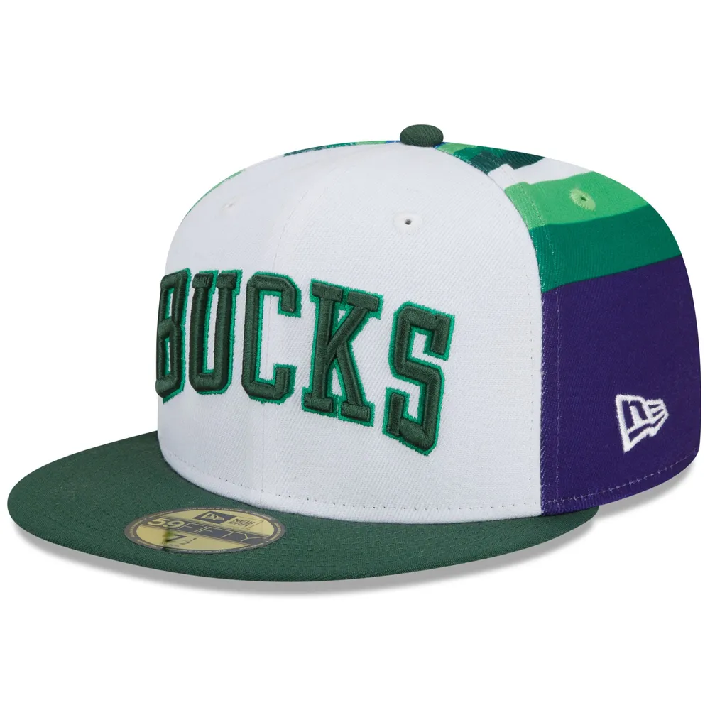 New Era Milwaukee Bucks Green 59FIFTY Retro Adjustable Hat, Men's, Size 7 3/4