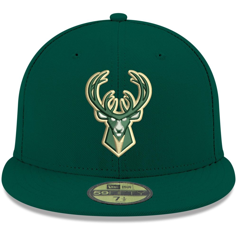 Men's New Era Green Milwaukee Bucks Official Team Color 59FIFTY Fitted Hat