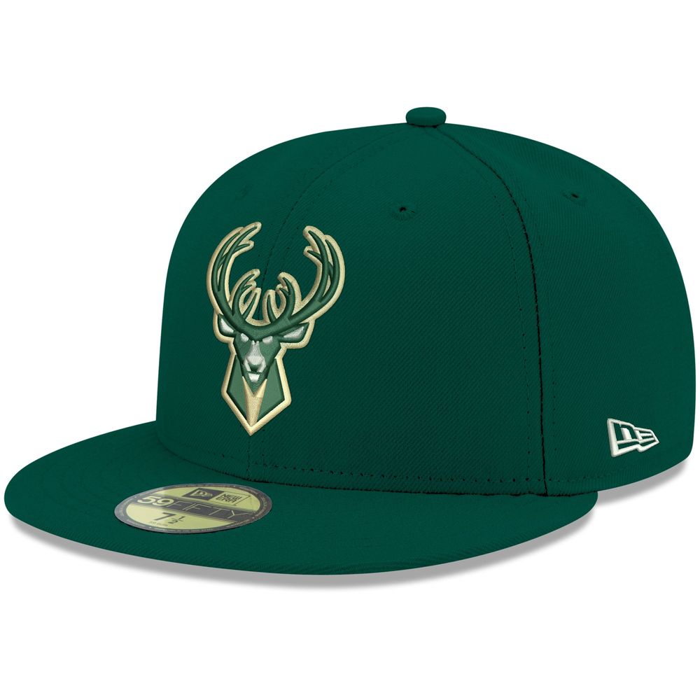 Men's New Era Green Milwaukee Bucks Official Team Color 59FIFTY Fitted Hat