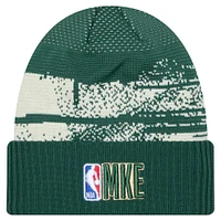 Men's New Era Green Milwaukee Bucks Tipoff Cuffed Knit Hat