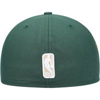 Men's New Era Hunter Green Milwaukee Bucks 2021 NBA Champs Retro Pop Undervisor 59FIFTY Fitted Hat