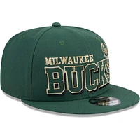 Casquette Snapback Milwaukee Bucks Gameday 9FIFTY verte Hunter New Era pour hommes