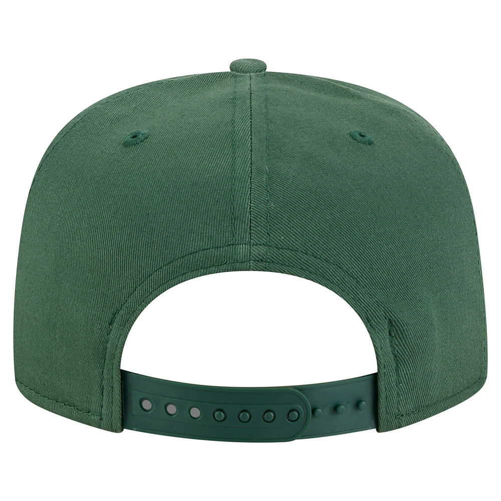 Casquette snapback de golfeur New Era Hunter Green Milwaukee Bucks pour homme