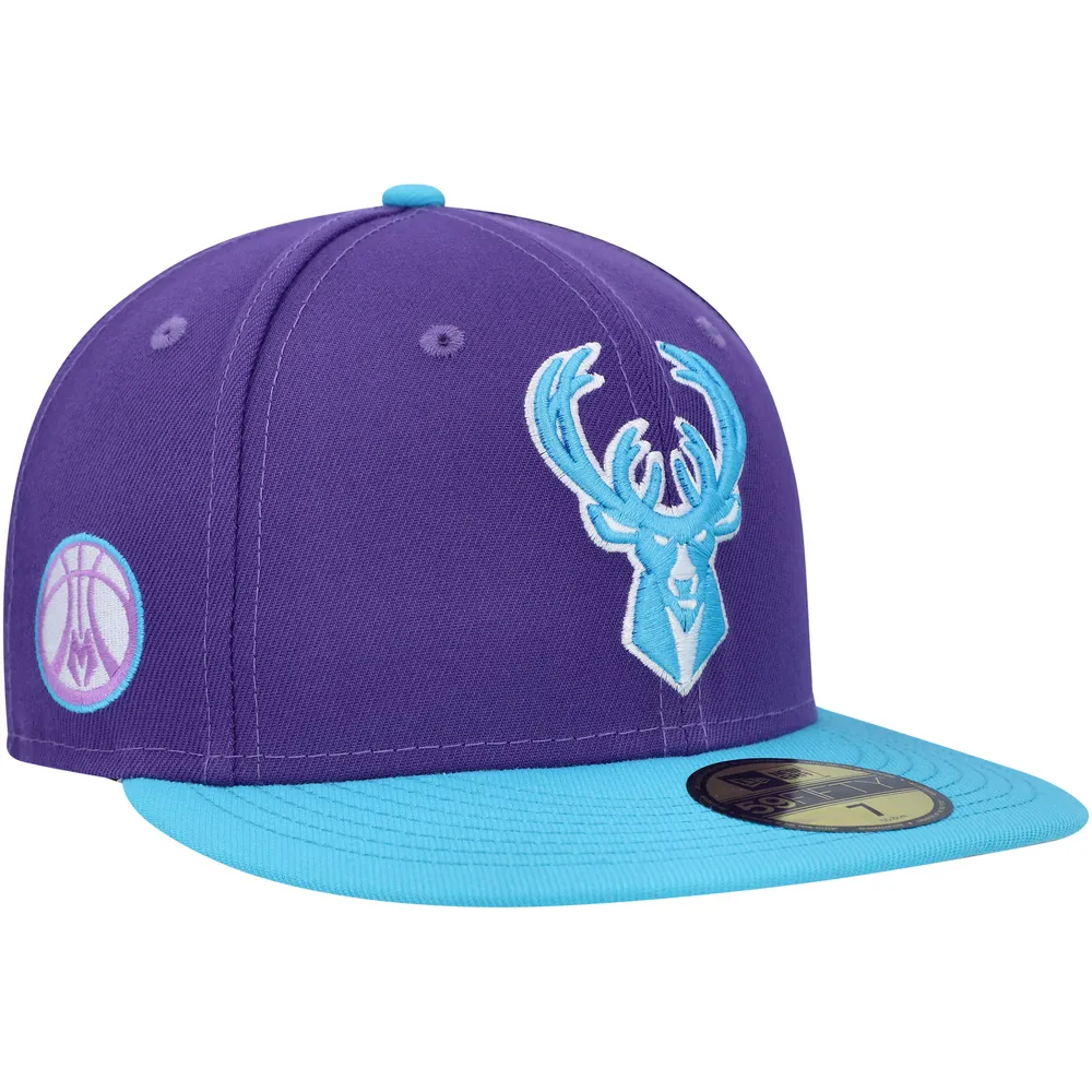 Men's New Era Purple Milwaukee Bucks Vice 59FIFTY Fitted Hat