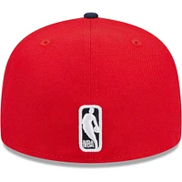 Casquette ajustée 59FIFTY pour homme des Milwaukee Bucks New Era rouge/bleu marine
