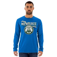 Men's New Era  Royal Milwaukee Bucks 2024/25 City Edition Long Sleeve T-Shirt