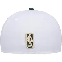 Casquette ajustée 59FIFTY des Milwaukee Bucks Arch Champs New Era pour homme, blanc/vert chasseur