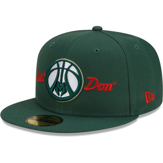 Casquette ajustée 59FIFTY Milwaukee Bucks New Era x Just Don Hunter vert pour homme