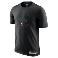 Men's Nike Black Milwaukee Bucks 2024/25 Legend On-Court Practice Performance T-Shirt