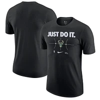 Men's Nike Black Milwaukee Bucks Just Do It T-Shirt