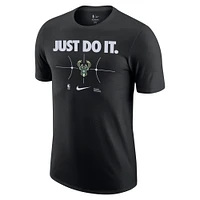 Men's Nike Black Milwaukee Bucks Just Do It T-Shirt