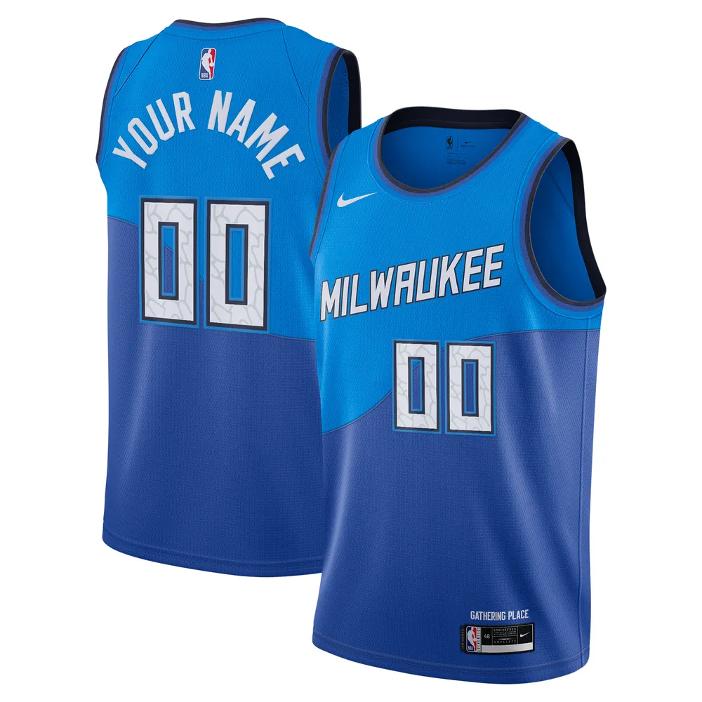 márketing Sucio presumir Lids Milwaukee Bucks Nike 2020/21 Swingman Custom Jersey Blue - City  Edition | Brazos Mall