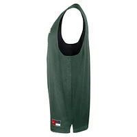 Men's Nike Hunter Green/Black Milwaukee Bucks Courtside Reversible Mesh Practice Jersey
