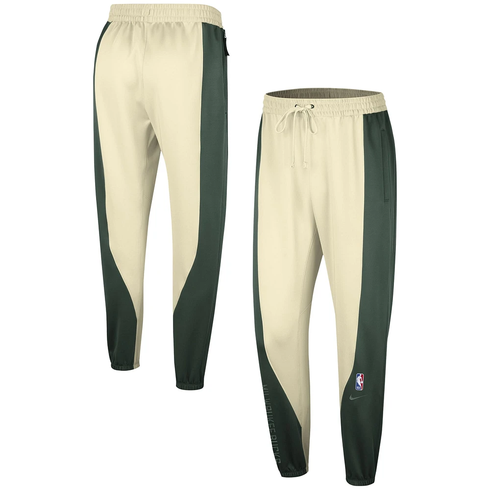 Men's Nike Hunter Green/Cream Milwaukee Bucks 2023/24 Authentic Showtime Pants