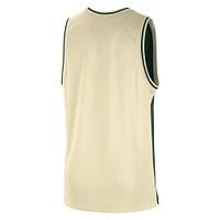 Men's Nike Hunter Green/Cream Milwaukee Bucks Courtside Versus Force Split DNA Performance Mesh Tank Top