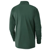 Men's Nike Hunter Green Milwaukee Bucks 2024/25 Courtside Performance Half-Zip Top