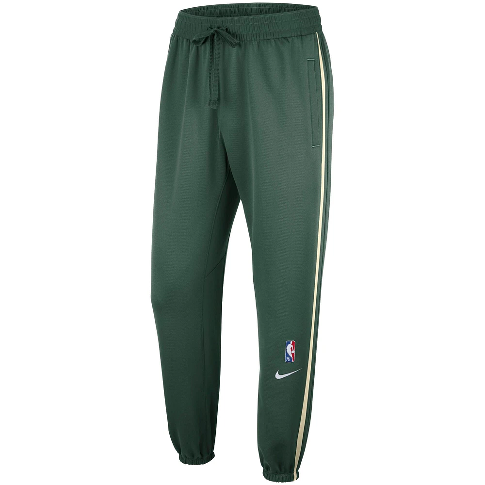 Men's Nike Hunter Green Milwaukee Bucks 75th Anniversary Showtime On Court Performance Pants