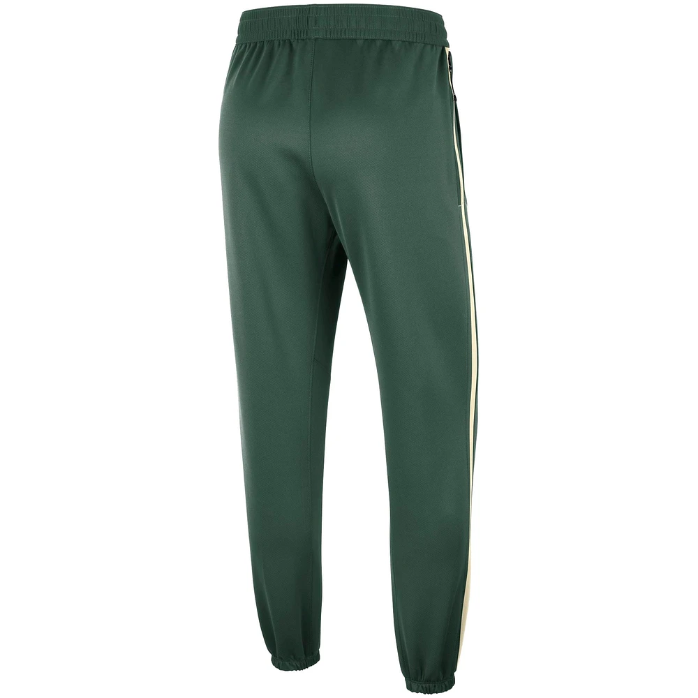 Men's Nike Hunter Green Milwaukee Bucks 75th Anniversary Showtime On Court Performance Pants
