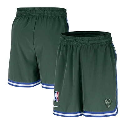 V110918 Bucks FA24 Short tissé Dri-Fit authentique NI4 d'avant-match 6" pour hommes SHTMEN FV2210-323 #33