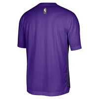 T-shirt de performance tir d'avant-match des Milwaukee Bucks Hardwood Classics Nike pourpre pour homme